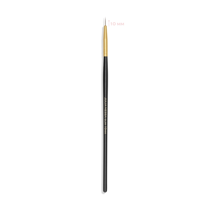 Wood Slim Line Brush by Julia Nessa 10mm - Gold
